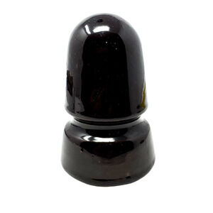 U-119 Vintage Brown Ceramic Electrical Insulator Utility Pole Antique